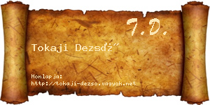 Tokaji Dezső névjegykártya