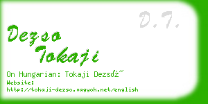 dezso tokaji business card